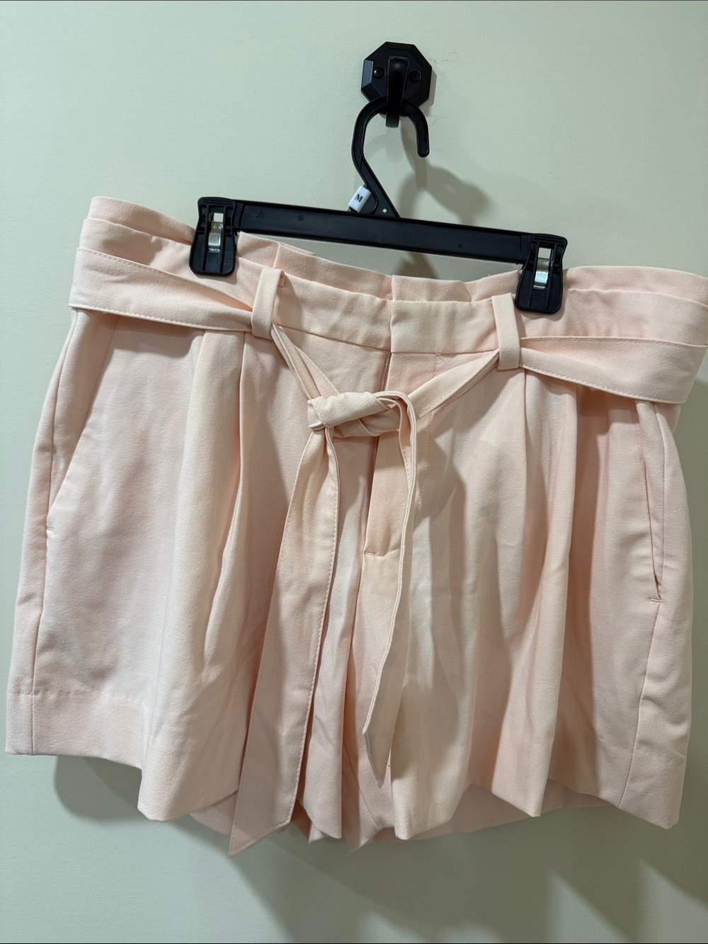 Banana Republic Blush Tie-Waist Pleated Shorts